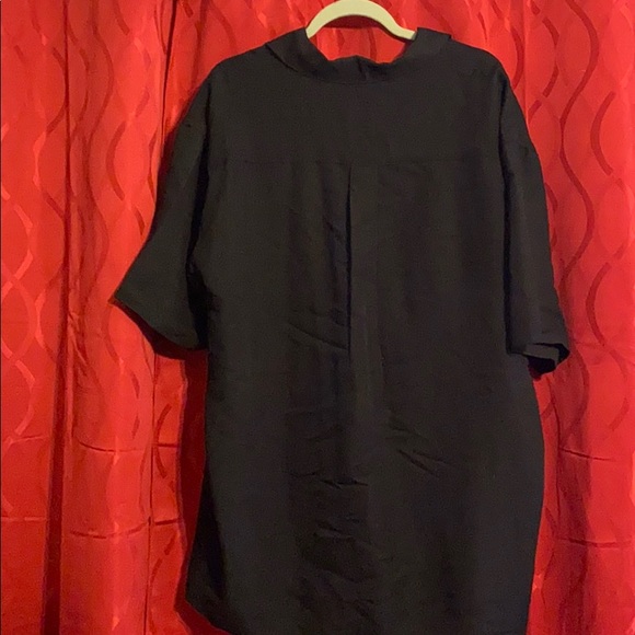 Black Button Down W/ Palm Trees - Picture 3 of 3